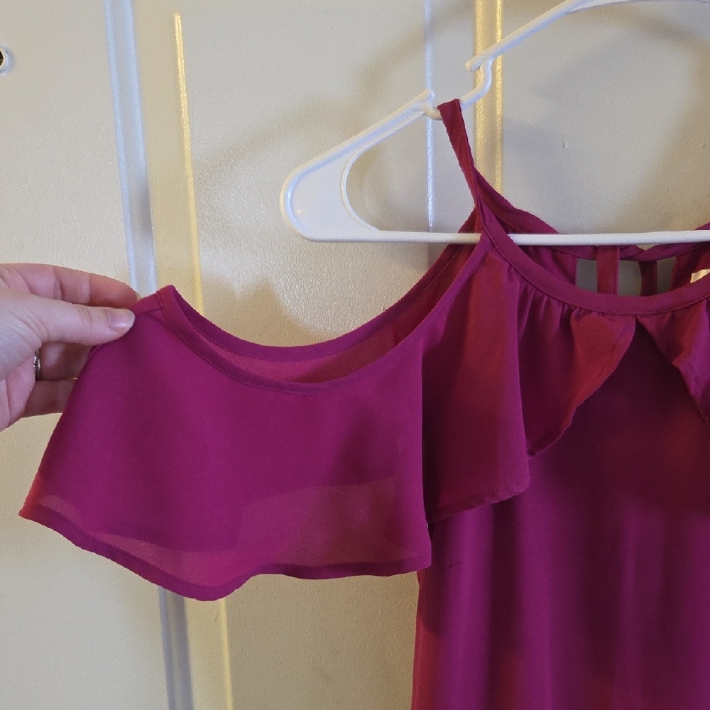 Decree Fuchsia Ruffle Dress - Picture 4 of 4